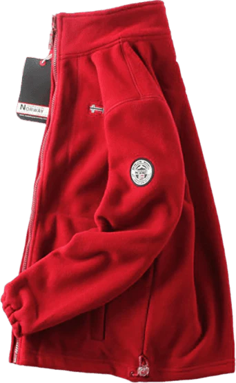 Giacca a doppio strato in pile con cappuccio